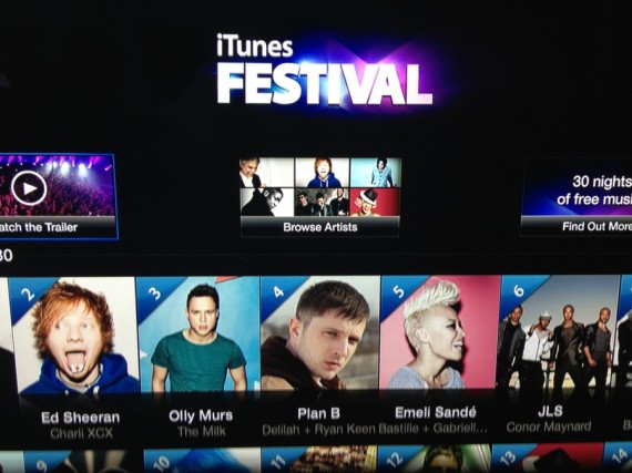 iTunes Festival 2012: potrete seguire l’evento in streaming tramite le app per iOS e Apple TV