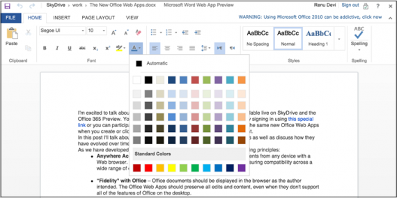 Microsoft aggiorna le web apps di Office con il supporto alle gestures di iOS