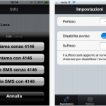 Anteponi un prefisso al numero di telefono da chiamare grazie a Rubrica4146