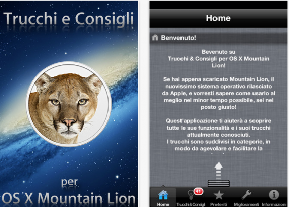 Tips & Tricks for OS X Mountain Lion: l’app con tanti consigli per usare al meglio Mountain Lion, ora in offerta gratuita!