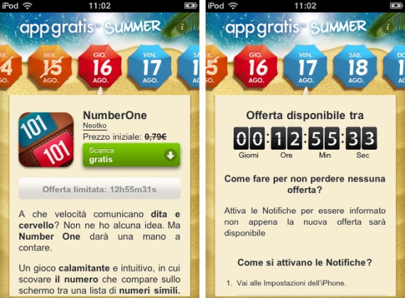 AppGratis Summer: fino al 22 agosto scoprite tutti i giorni una nuova applicazione in offerta gratuita