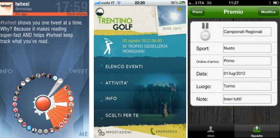iPhoneItalia Quick Review: Twheel, Trentino Golf App e Medagliere