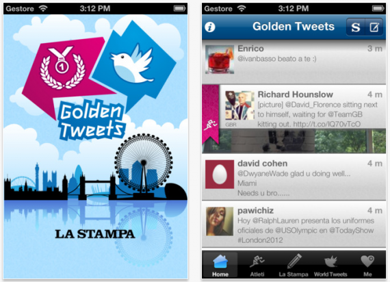 Golden Tweets: un nuovo modo per seguire le Olimpiadi di Londra 2012