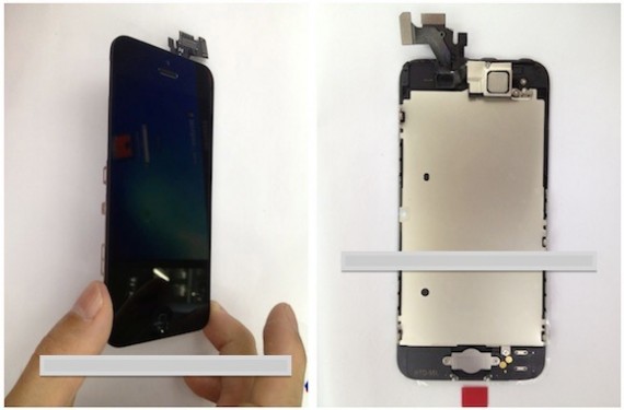 iPhone 5: nuove immagini mostrano il pannello frontale assemblato con tasto Home e fotocamera?