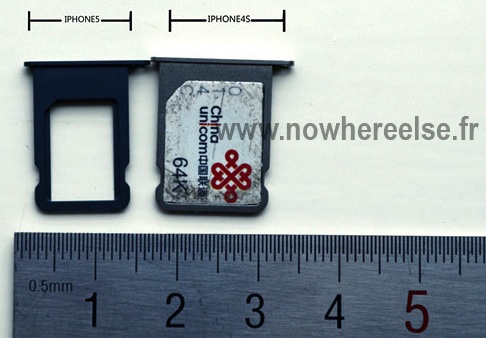 Arrivano dalla Cina nuove immagini del carrello per la nano-SIM di Apple che sarà presente presumibilmente sull’iPhone 5