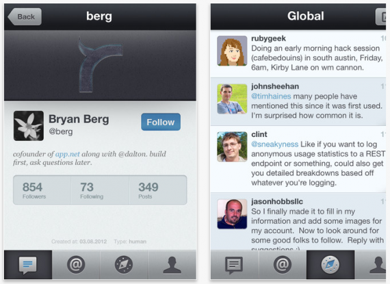 App.net rilascia la sua applicazione Rhino AppNet per contrastare Twitter… Ce la farà?
