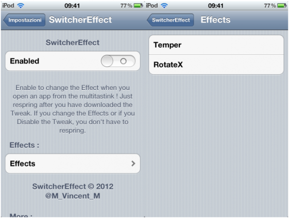 SwitcherEffect, due effetti alternativi per lo switch tra applicazioni in background – Cydia
