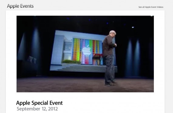 Apple pubblica il filmato completo della presentazione dell’iPhone 5 e dei nuovi iPod