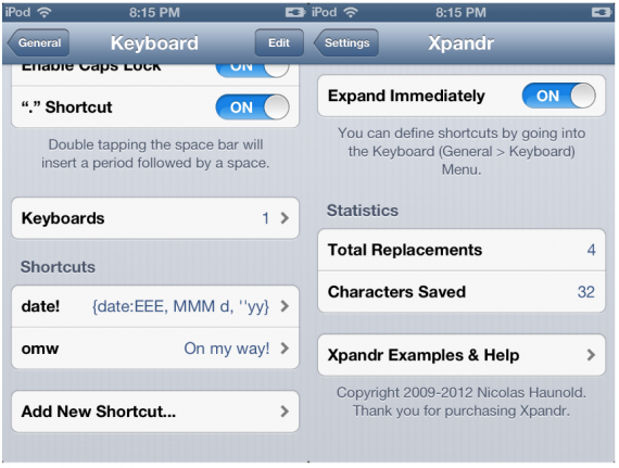 Xpandr 2, disponibile la nuova versione del tweak che aggiunge scorciatoie intelligenti alla tastiera dell’iPhone – Cydia