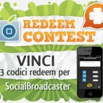 Vinci 3 codici redeem per SocialBroadcaster [VINCITORI]