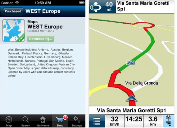 AvMap GPS Free, un navigatore satellitare gratuito che puoi migliorare a pagamento e su “misura”