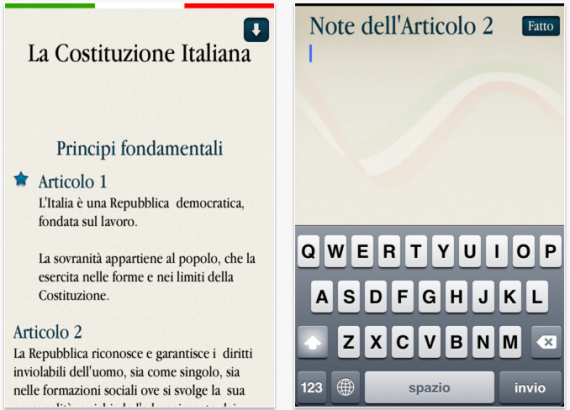 Costituzione Italiana Pro, arriva la versione professionale della nota app per conoscere la Costituzione
