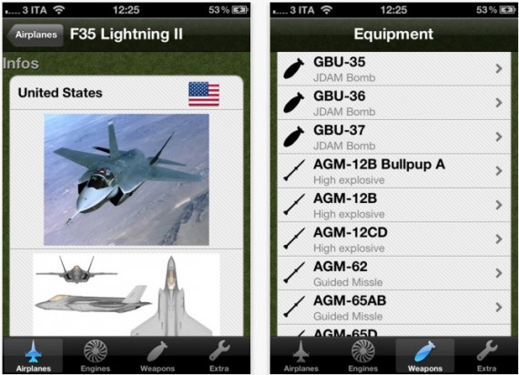 DataFigherX, informazioni gratuite sugli aerei da combattimento