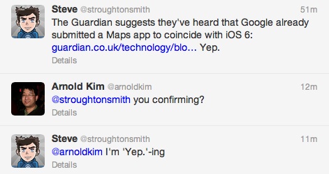 Google Maps è stata già inviata ad Apple per l’approvazione?