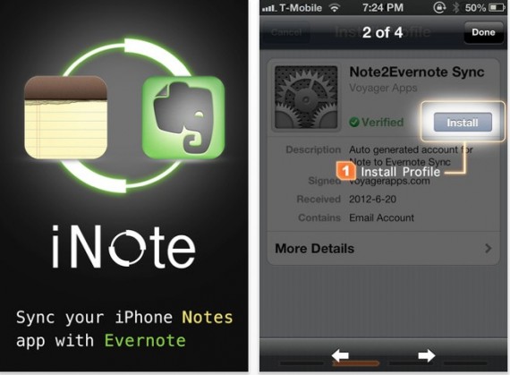 Sincronizzare le note dell’app nativa iOS su Evernote grazie a iNote!