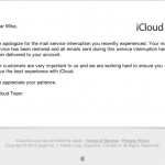 Apple invia una email di scuse per l’interruzione del servizio di iCloud