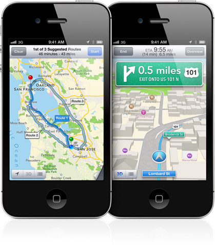ConsumerReports confronta Mappe di Apple su iOS 6 e Google Maps su Android