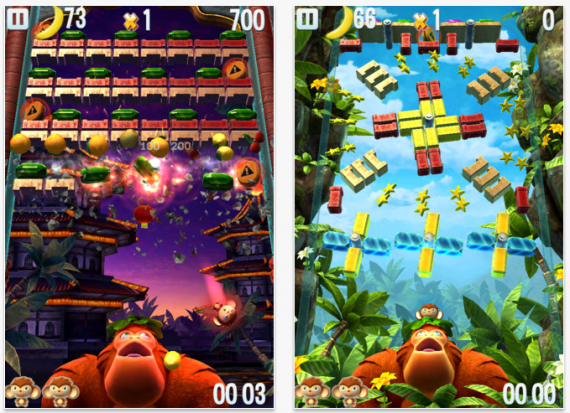 Monkey Slam: aiuta Monkey ed Ape a recuperare i frutti in questo brick-breaking game