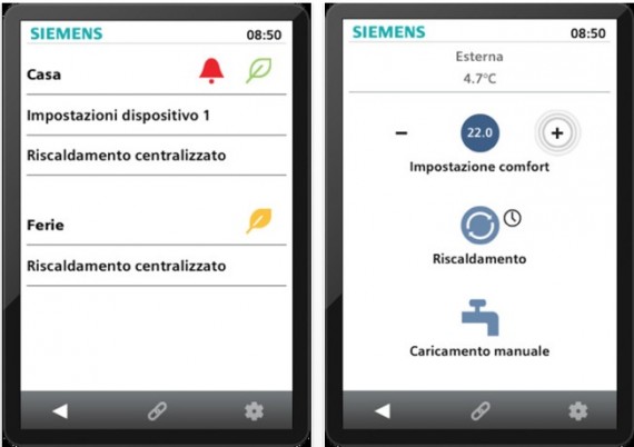 Siemens lancia HomeControl, la nuova app su iPhone per i controllori HVAC (sistemi di riscaldamento, ventilazione e condizionamento dell’aria)