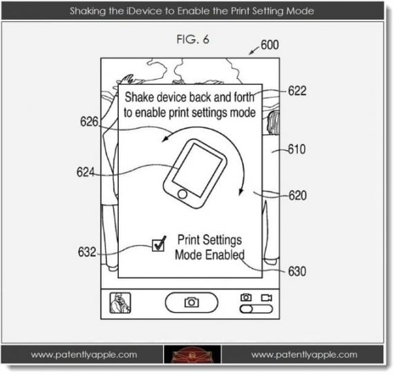 Brevetto Apple: modificare le impostazioni di stampa scuotendo l’iPhone