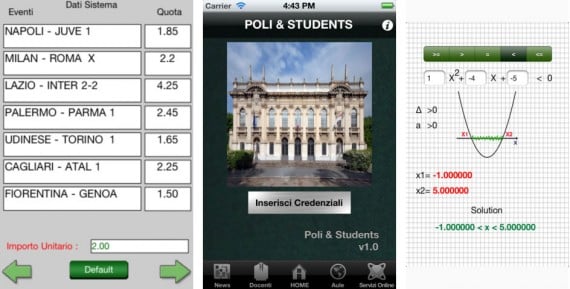 iPhoneItalia Quick Review: System2000, Poli & Students e Disequazioni di secondo grado risolutore