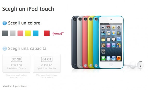 Apple Store di nuovo online con possibilità di pre-ordinare iPod touch e iPod nano