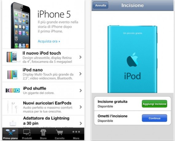 L’applicazione Apple Store si aggiorna con il supporto per iPhone 5