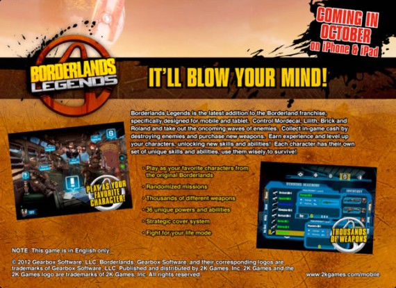 Borderlands Legends: lo shooter RPG Gearbox approda in App Store