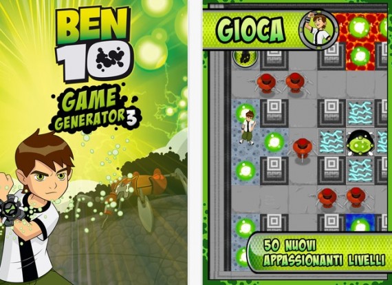 Ben 10 – Game Generator 3 disponibile in App Store