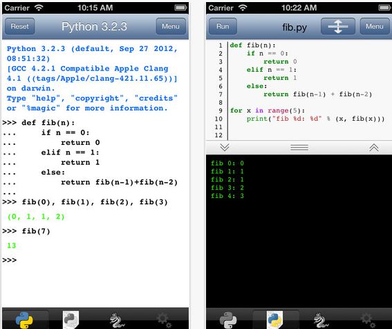 Python 3.2 per iOS – un’app per sviluppatori Python con interprete integrato