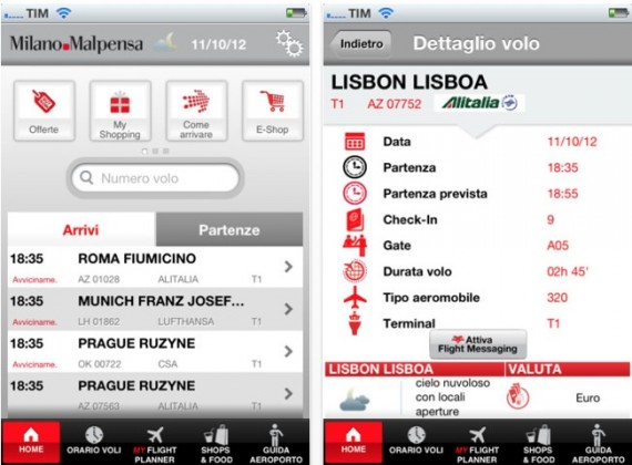 Gli aeroporti di Milano Linate e Milano Malpensa a portata di mano su iPhone