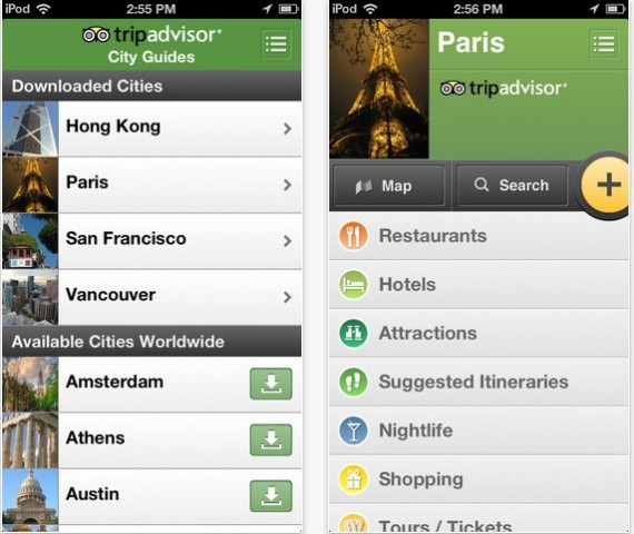 TripAdvisor Offline City Guide 3.0 disponibile su App Store