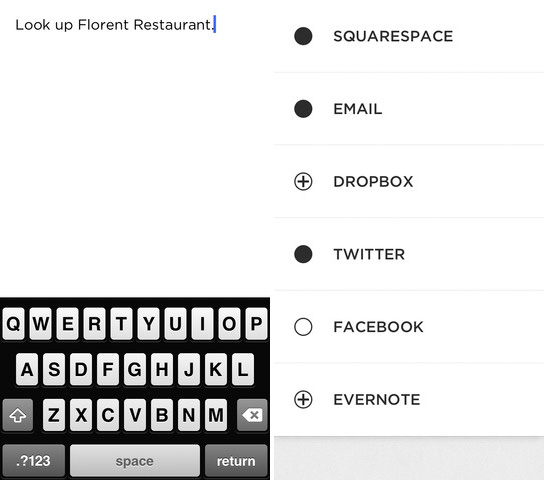 Squarespace Note: l’app con interfaccia essenziale per salvare al volo ispirazioni e idee