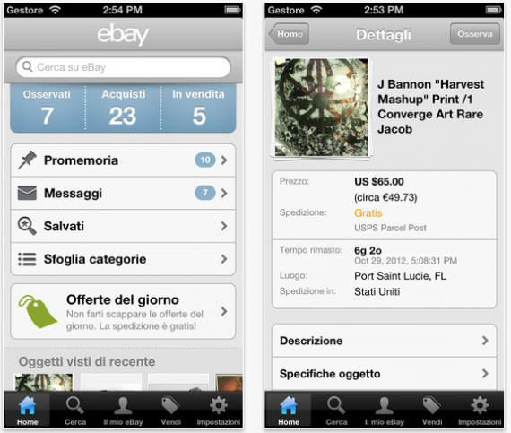L’applicazione di eBay si aggiorna con il supporto al display dell’iPhone 5