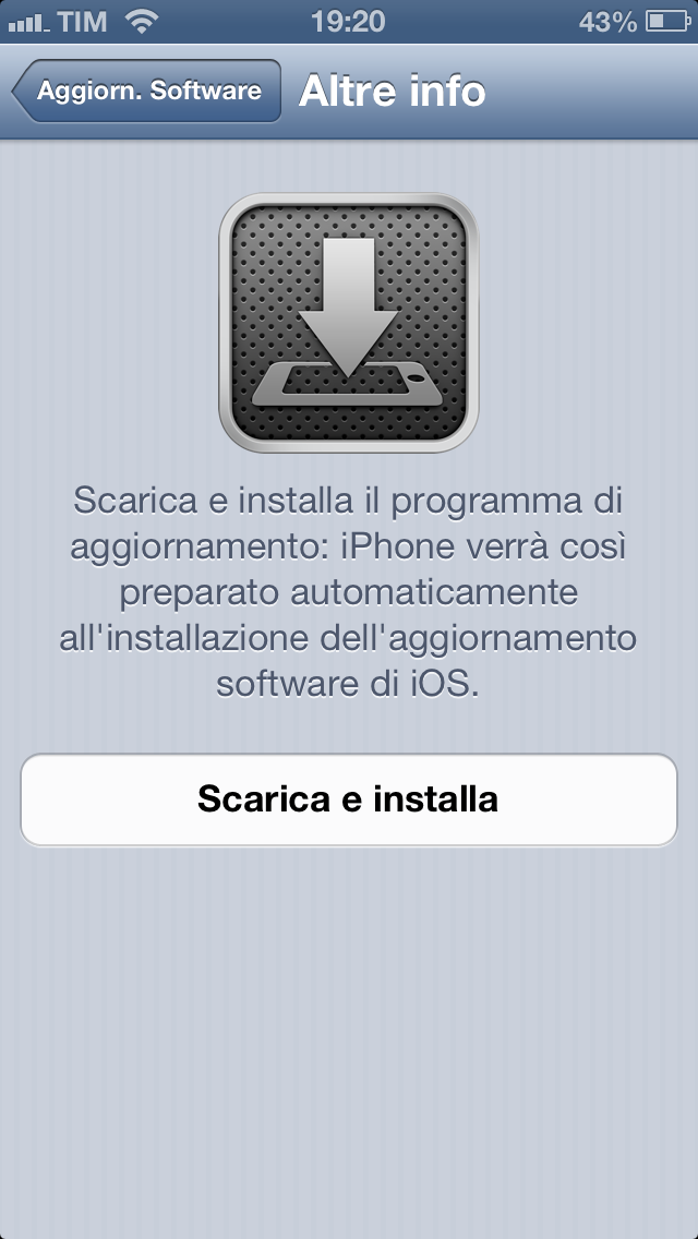 Ios 6.0. IOS 6. IOS update Screen.