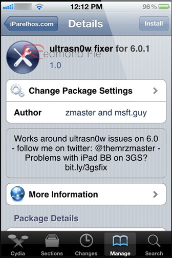 Ultrasn0w Fixer si aggiorna per iOS 6.0.1 – Cydia