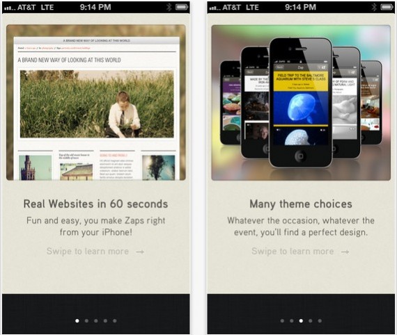 Zapd, l’app per creare siti web da iPhone si aggiorna