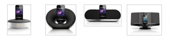 Philips presenta le basi speaker per iPhone 5