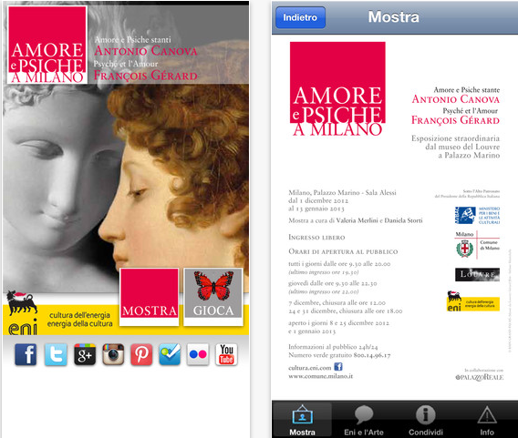 Amore e Psiche a Milano: l’app ufficiale su App STore