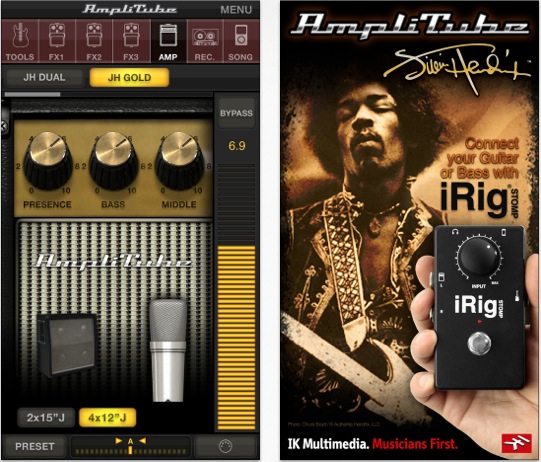 AmpliTube Jimi Hendrix: la prima app con multiFX che offre le genuine tonalità di Jimi Hendrix