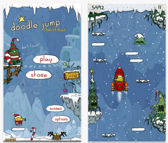 Doodle Jump Christmas Special: Lima Sky rilascia la versione 2.0 su App Store
