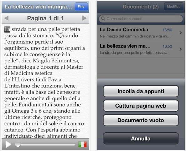 Evolvo, l’app che ti legge tutti i testi su iPhone