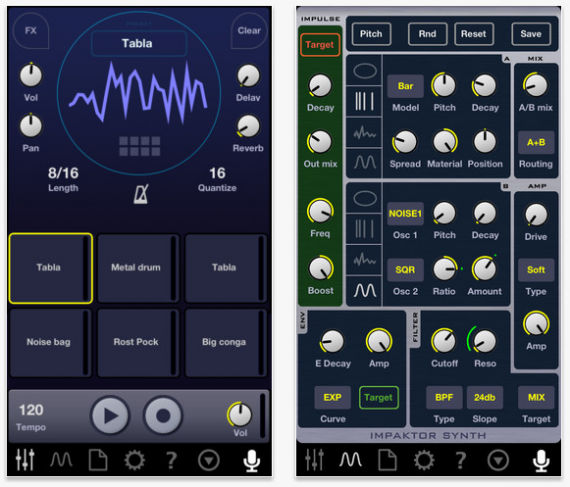 Impaktor: un originale sintetizzatore di percussioni per iPhone ed iPad