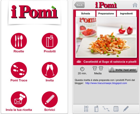 iPomì, le ricette al pomodoro su iPhone!