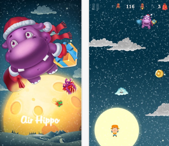 Air Hippo: un ippopotamo prende il posto di Babbo Natale