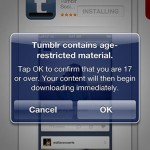Tumblr inserisce un messaggio di avviso per possibili contenuti erotici nell’app