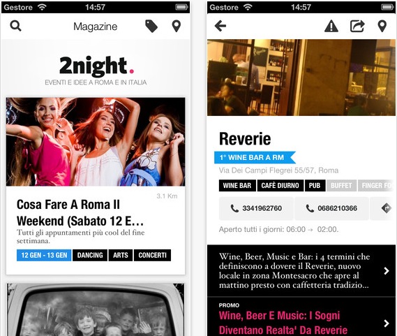 L’app 2Night per iPhone si rinnova completamente