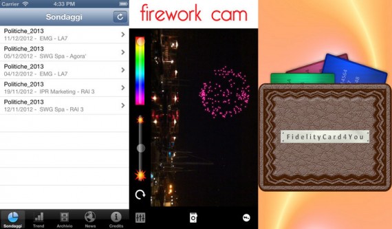 iPhoneItalia Quick Review: iSondaggi, FireworkCam e Carte Fedeltà Pro