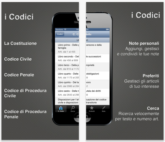 I Codici: l’app gratuita e senza pubblicità che consente di consultare i principali testi normativi italiani