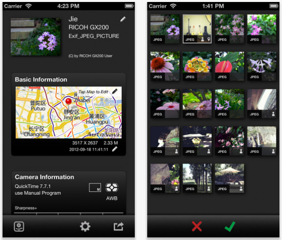 Visualizza e modifica i metadata delle foto su iPhone con EXIF-fi